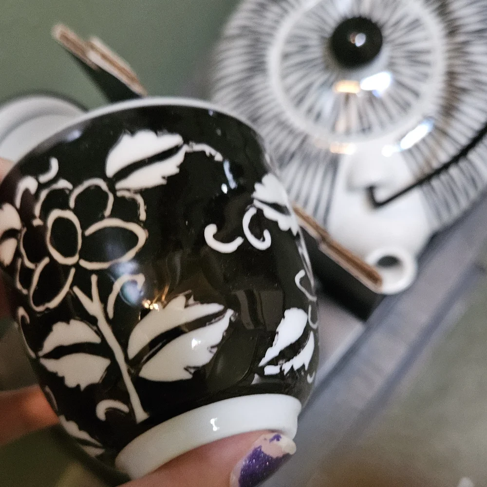 Black and White Tea Set, Pier 1 Imports